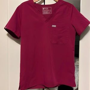 women's Dark Magenta Catarina™ - One-Pocket Scrub Top - S / Dark Magenta